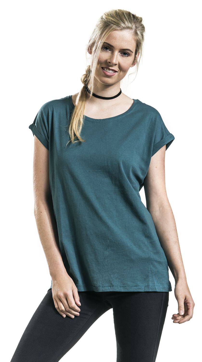 EMP "Ladies Extended Shoulder Tee" T-Shirt petrol von Urban Classics Rabatt
