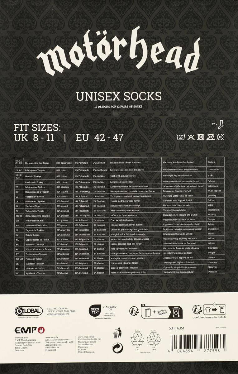 EMP "Socken-Adventskalender" Adventskalender multicolor von Motörhead Saisonschlussverkauf