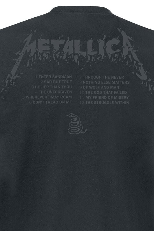 EMP "M - Black Album" T-Shirt schwarz von Metallica Zeitbegrenzte Promotion