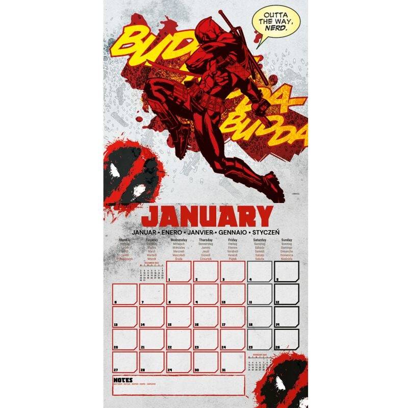 EMP "Wandkalender 2025" Kalenderbuch multicolor von Deadpool zollfrei