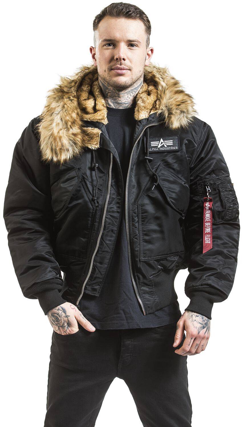 EMP "45P Hooded Custom" Winterjacke schwarz von Alpha Industries Verkauf