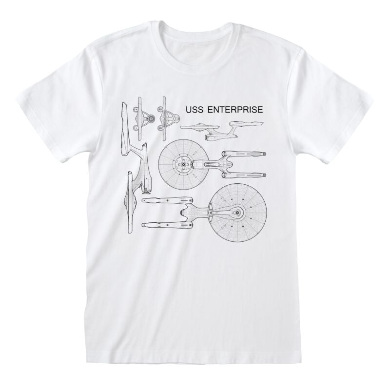 EMP "Enterprise Specs" T-Shirt weiß von Star Trek Saisonschlussverkauf