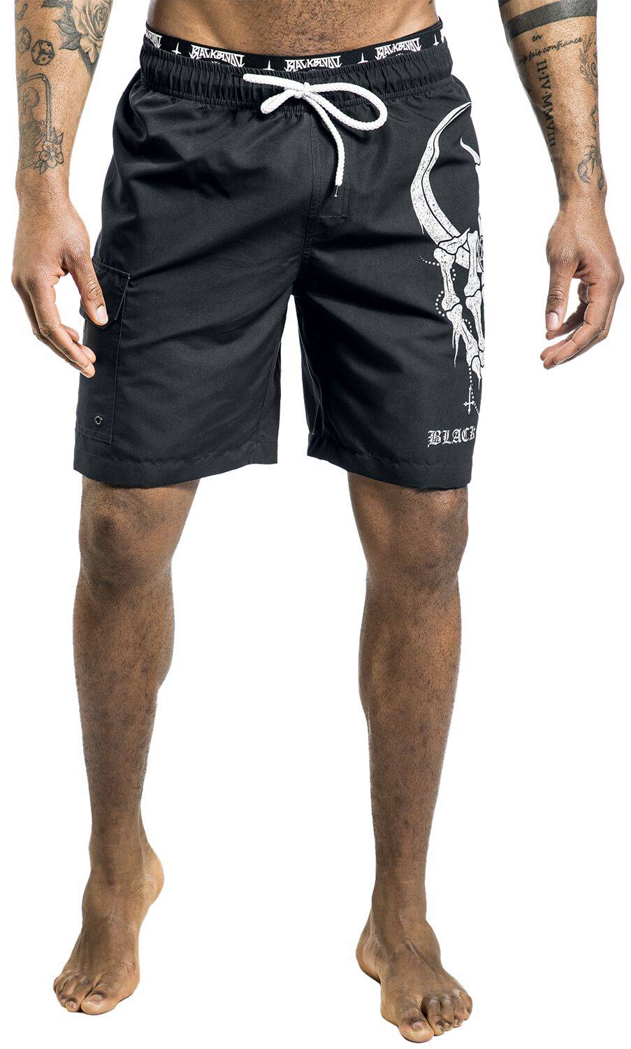 EMP Badeshort schwarz von Gothicana by EMP Top Angebot