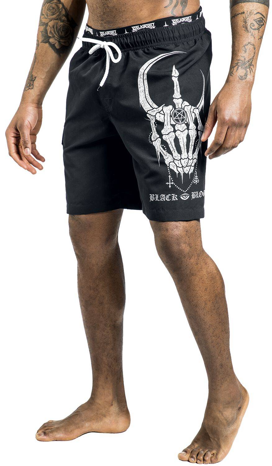 EMP Badeshort schwarz von Gothicana by EMP Top Angebot
