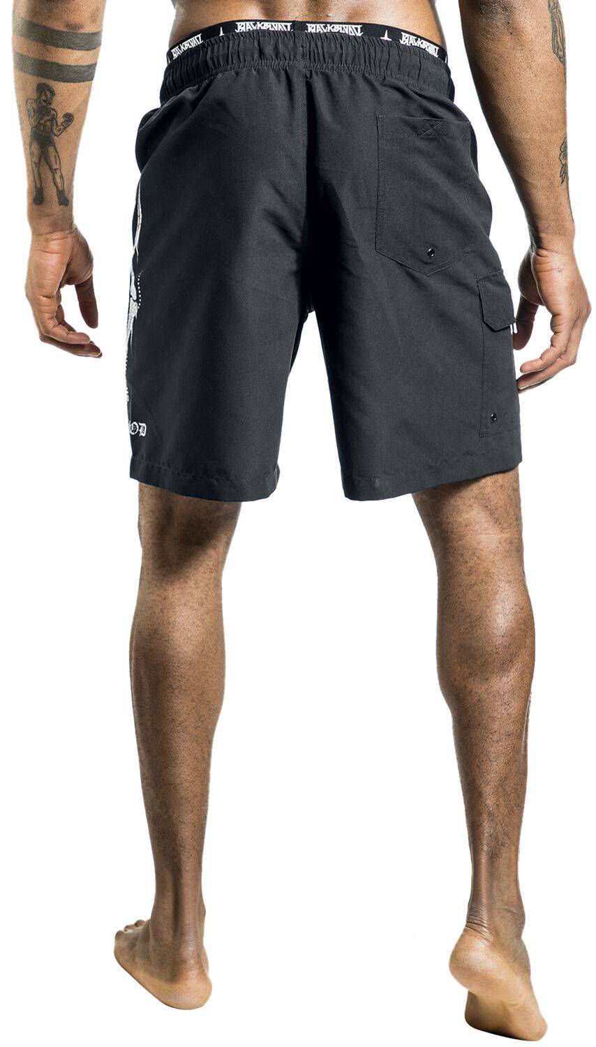 EMP Badeshort schwarz von Gothicana by EMP Top Angebot