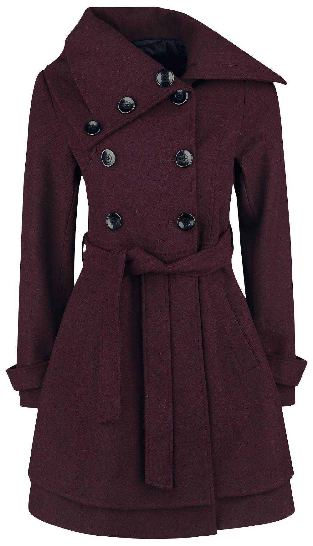 EMP Wintermantel dunkelrot von Black Premium by EMP Blitzangebot