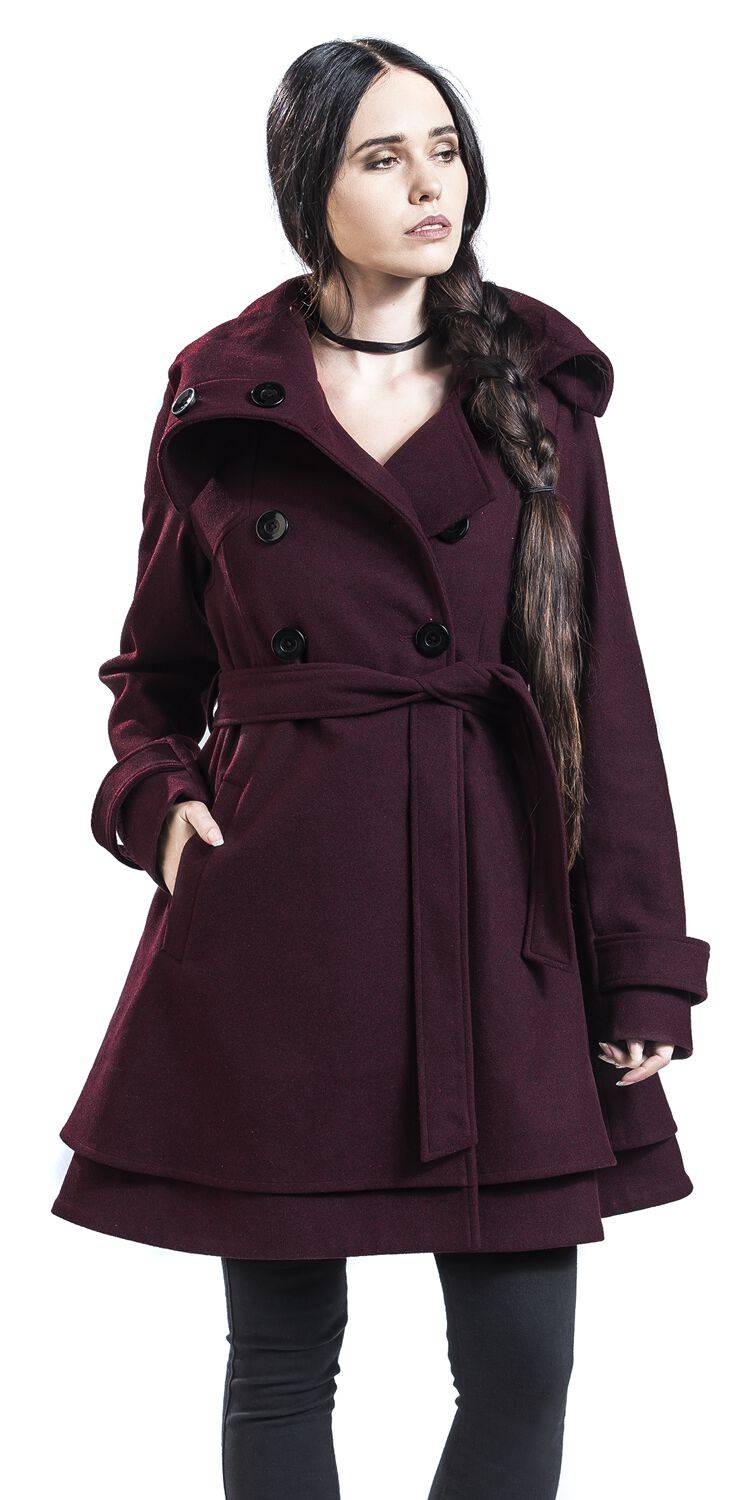 EMP Wintermantel dunkelrot von Black Premium by EMP Blitzangebot