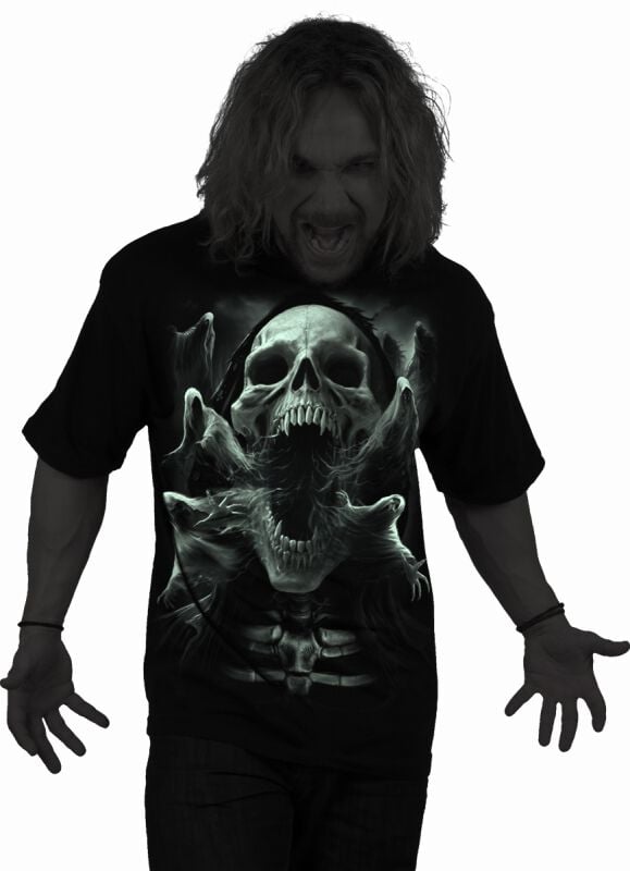 EMP "Ghost Skull - Glow In The Dark" T-Shirt schwarz von Spiral Letzte 3 Tage