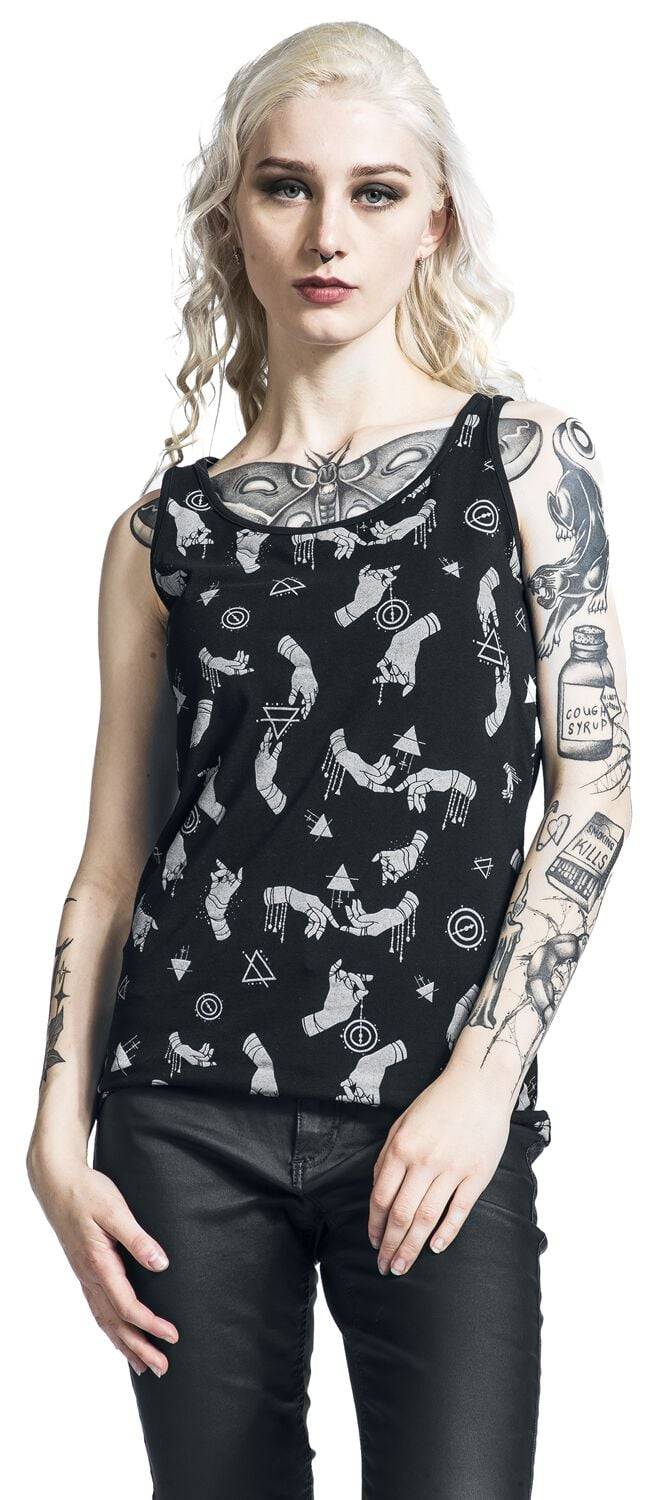 EMP Top schwarz von Gothicana by EMP Bis zu 50% Rabatt