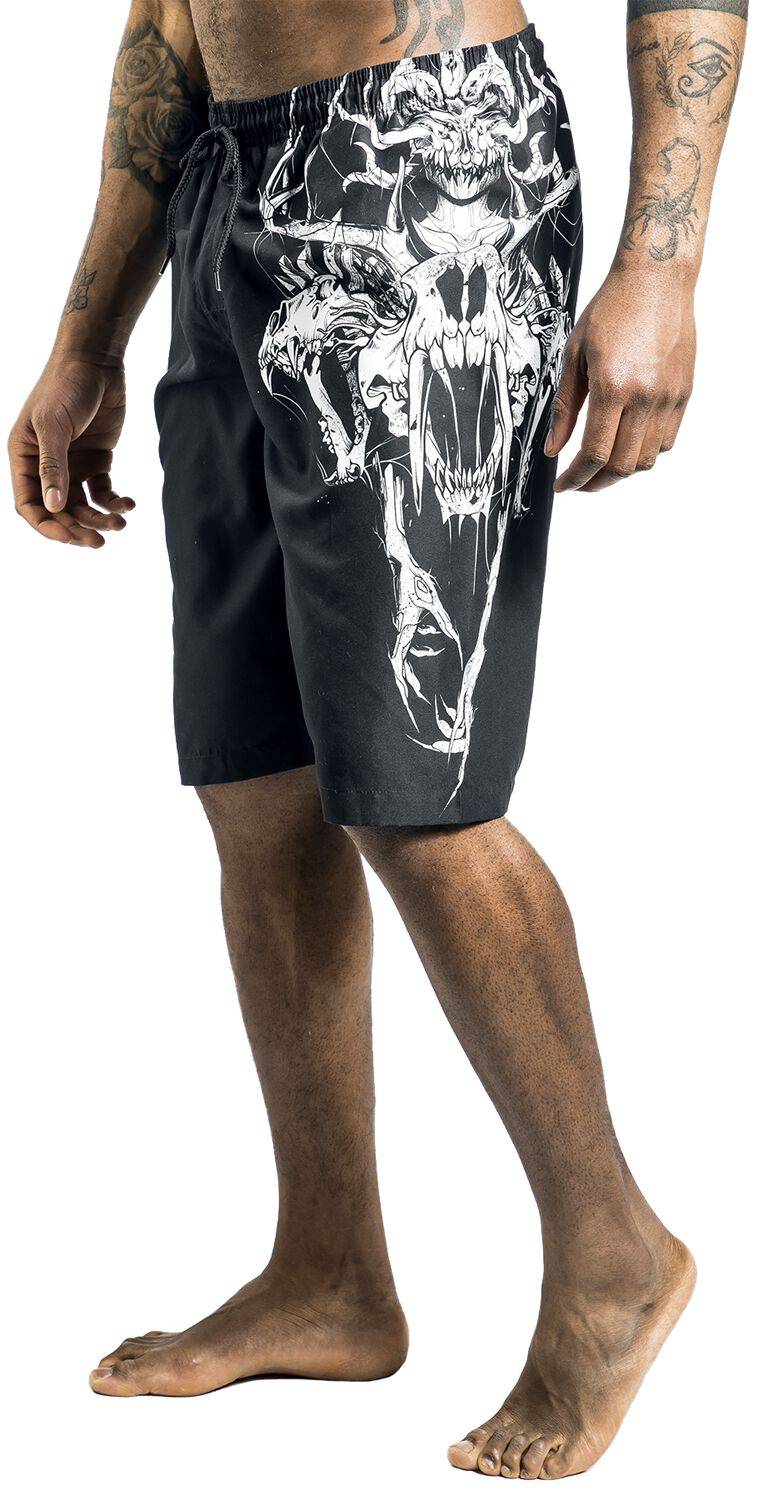 EMP Badeshort schwarz von Gothicana by EMP Bis zu 60% Rabatt