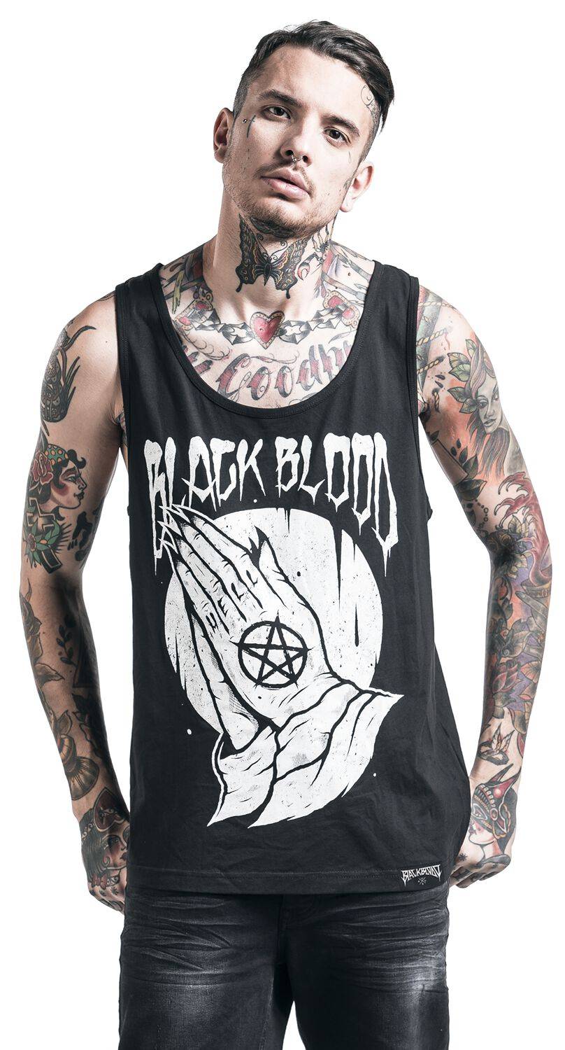 EMP "Praying Hands" Tank-Top schwarz von Black Blood by Gothicana Bis zu 65% Rabatt
