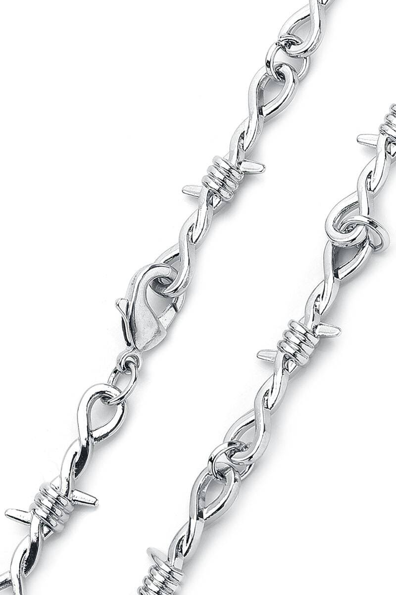 EMP "Barbed Wire Necklace" Halskette silberfarben von Urban Classics Räumungsverkauf
