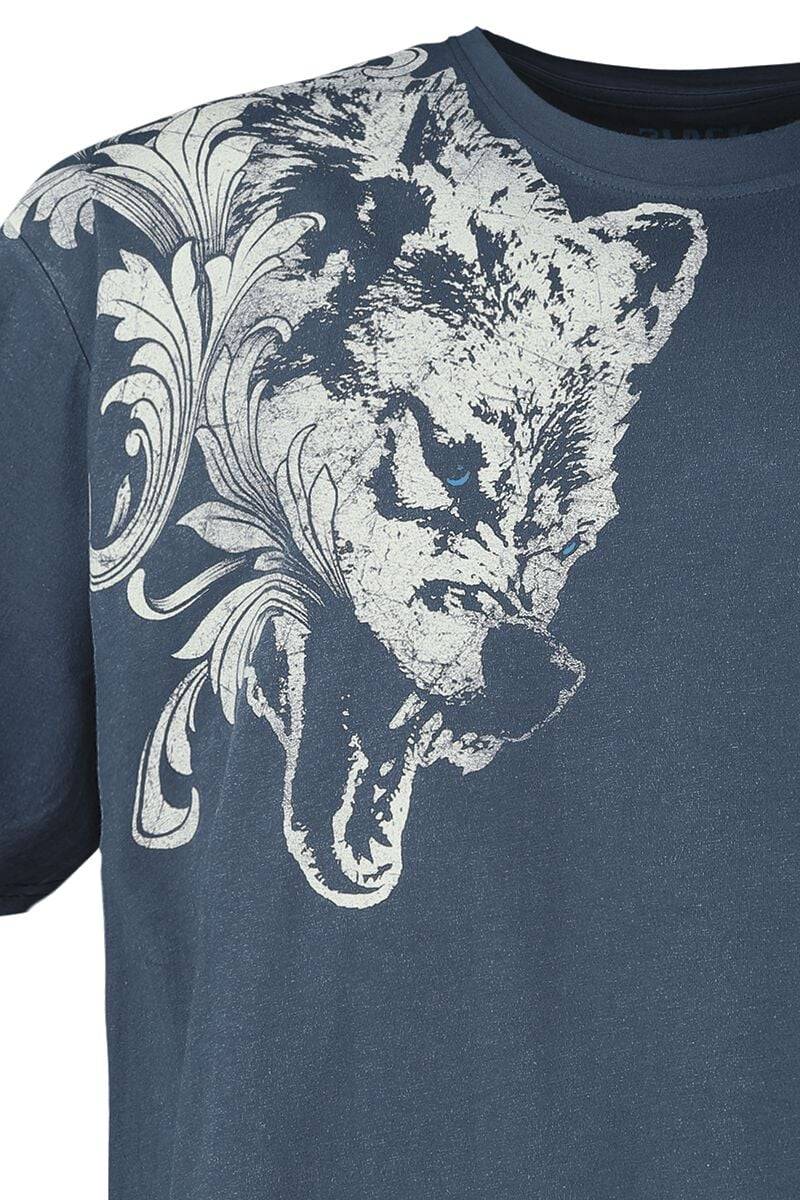 EMP T-Shirt blau von Black Premium by EMP Letzte 3 Tage