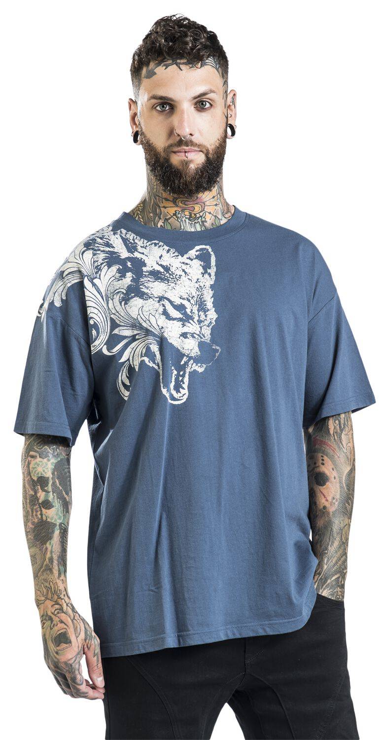 EMP T-Shirt blau von Black Premium by EMP Letzte 3 Tage