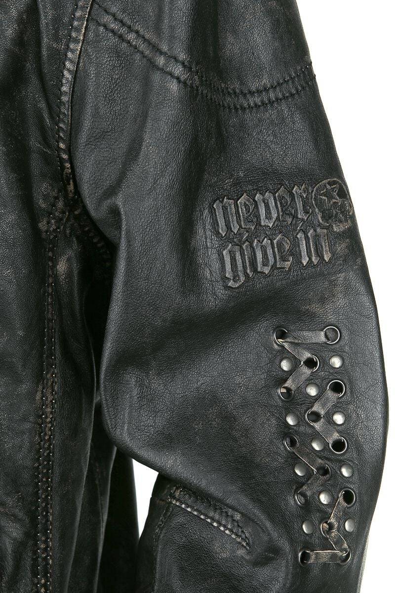 EMP Lederjacke dunkelgrau von Rock Rebel by EMP Zeitbegrenzte Promotion
