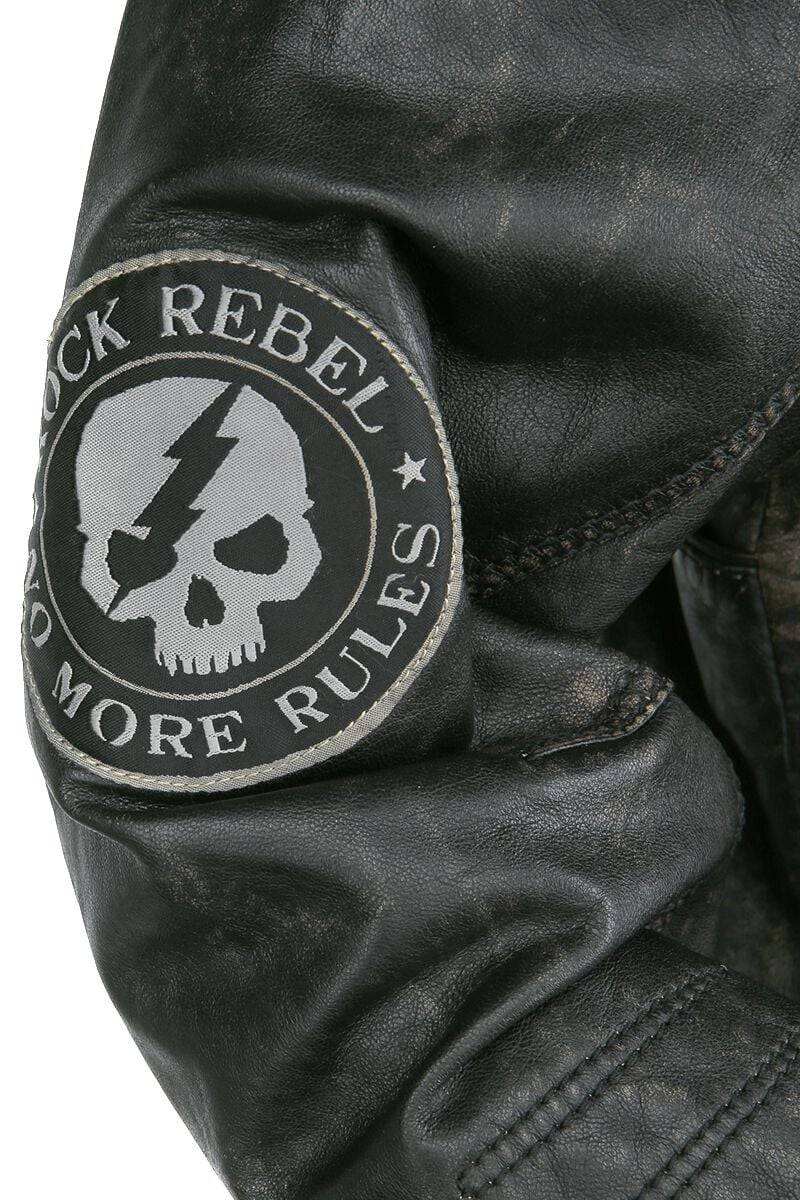 EMP Lederjacke dunkelgrau von Rock Rebel by EMP Zeitbegrenzte Promotion