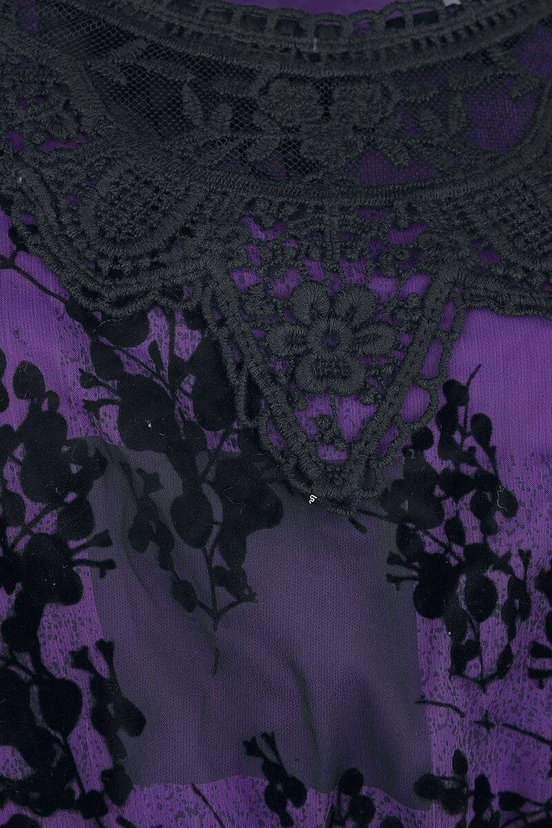 EMP "Ilsa Dress" Kurzes Kleid schwarz/lila von Innocent Discount Store für neue Produkte
