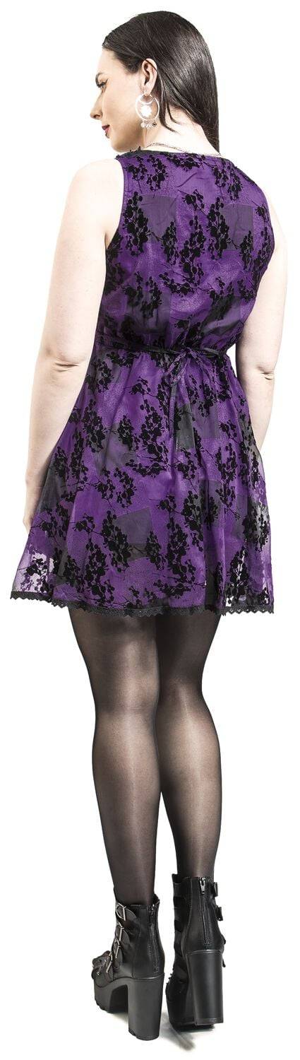 EMP "Ilsa Dress" Kurzes Kleid schwarz/lila von Innocent Discount Store für neue Produkte