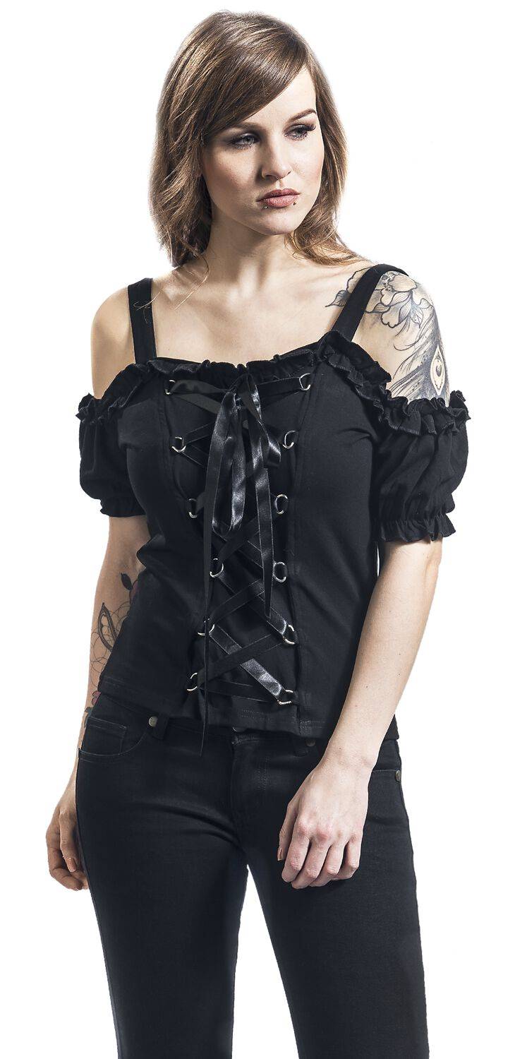 EMP T-Shirt schwarz von Gothicana by EMP Im Verkauf