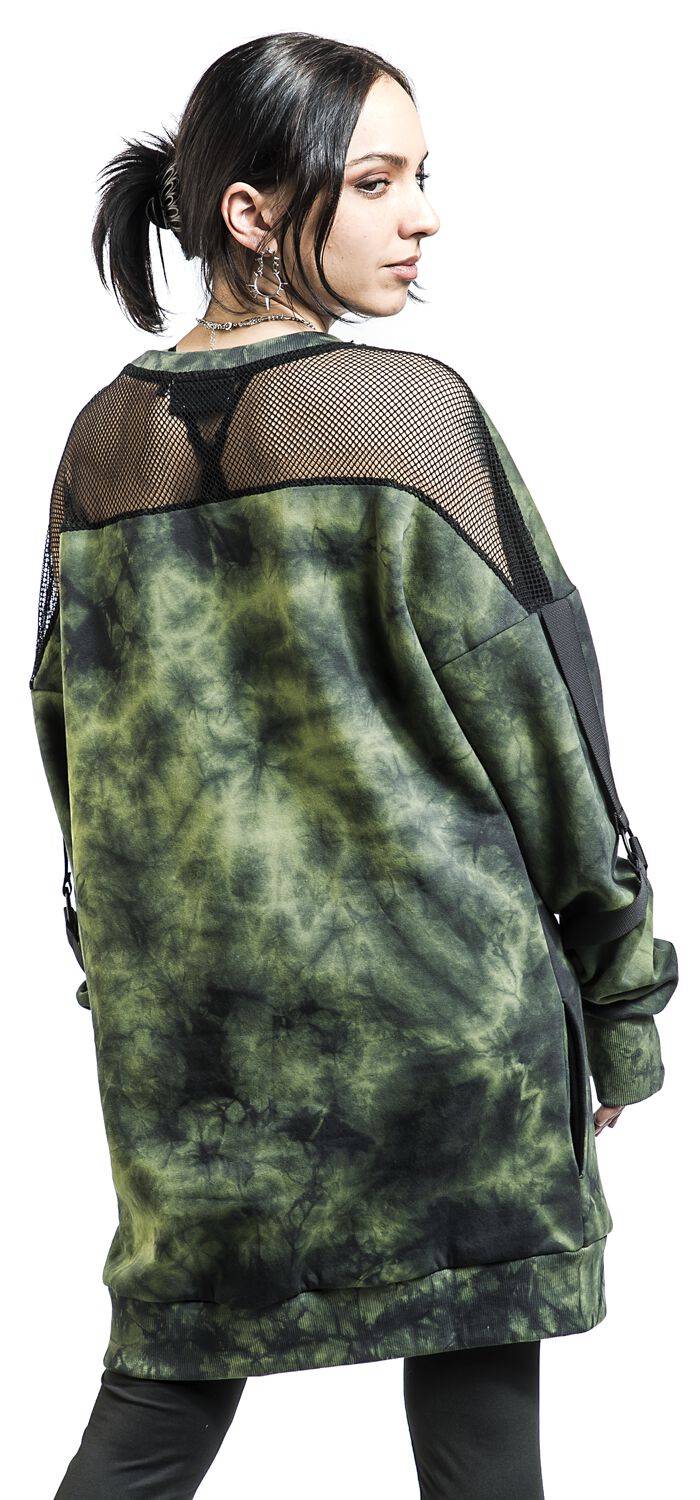 EMP "Kami Jumper" Sweatshirt schwarz/grün von Poizen Industries im Angebot