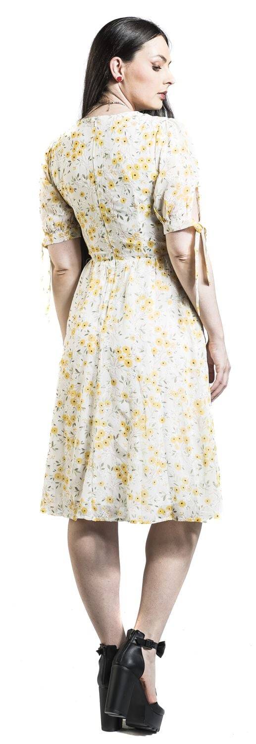 EMP "Tie Sleeve Floral Print And Emb Chiffon Flare Dress" Mittellanges Kleid multicolor von Voodoo Vixen Meist gekauft