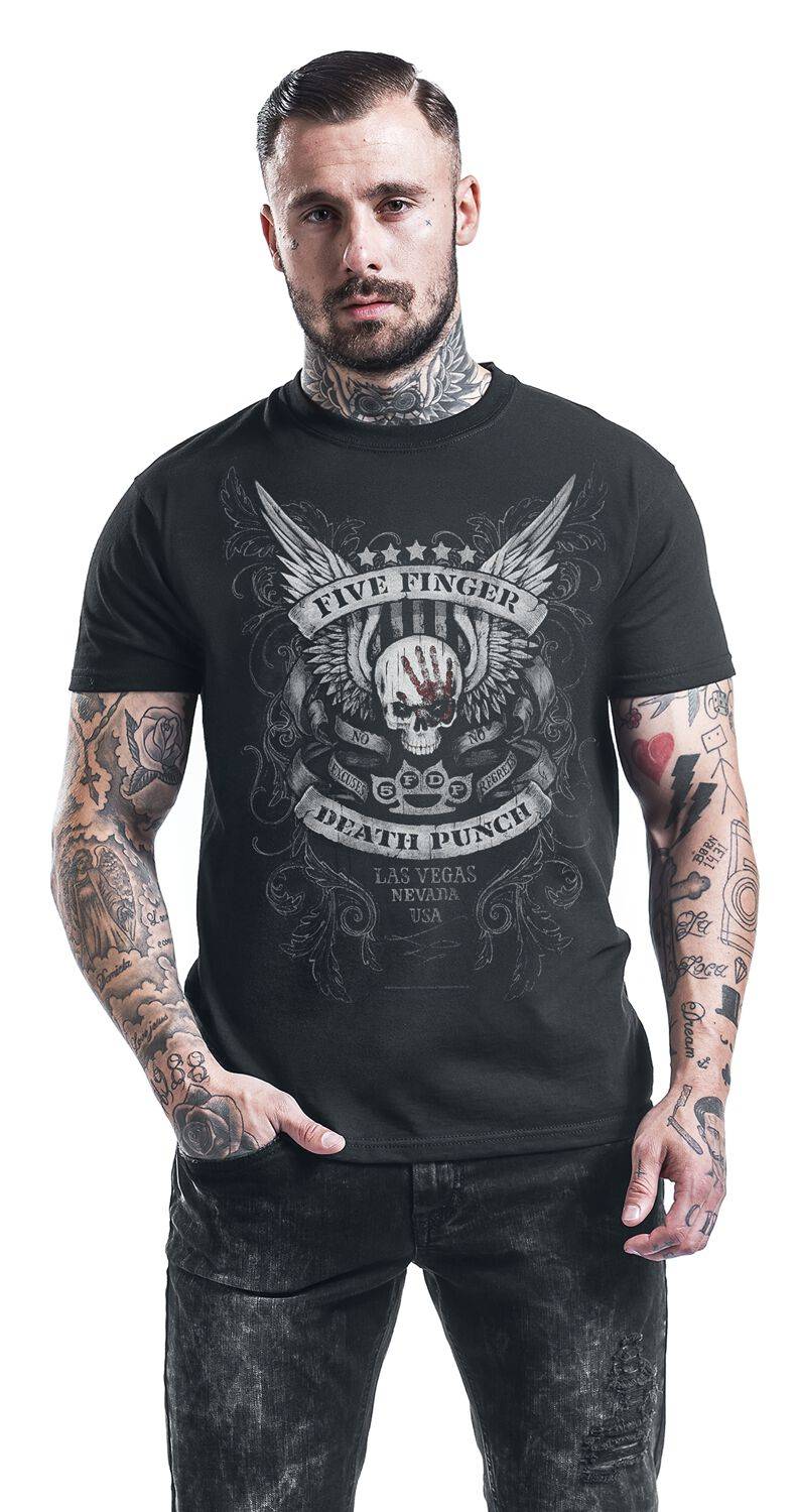 EMP "No Regrets" T-Shirt schwarz von Five Finger Death Punch Neuheiten