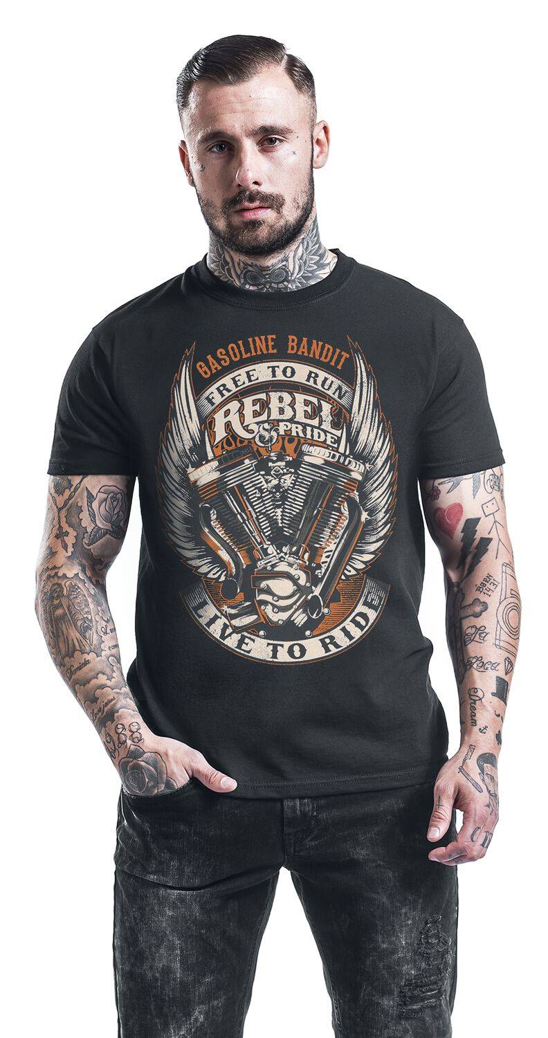 EMP "Rebel Pride" T-Shirt schwarz von Gasoline Bandit Letzter Tag