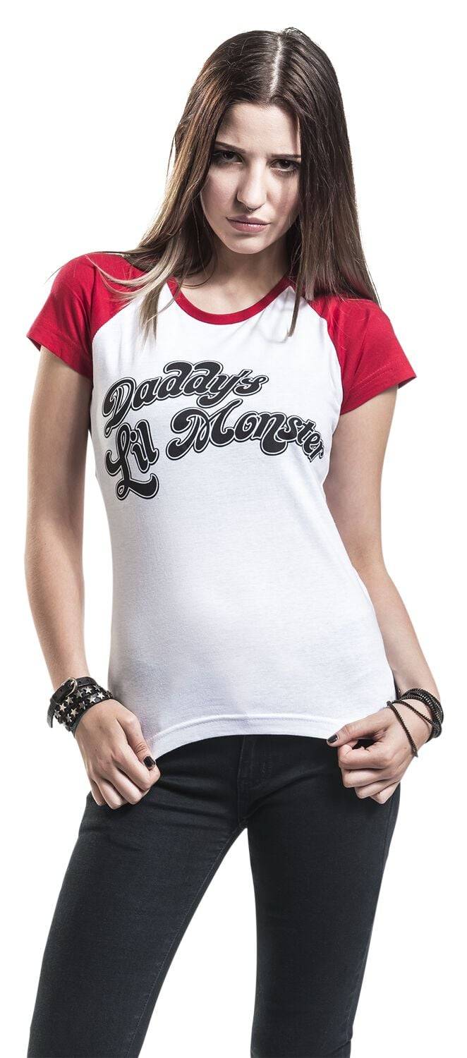 EMP "Daddy's Lil' Monster" T-Shirt weiß/rot von Suicide Squad Discount Store für neue Produkte