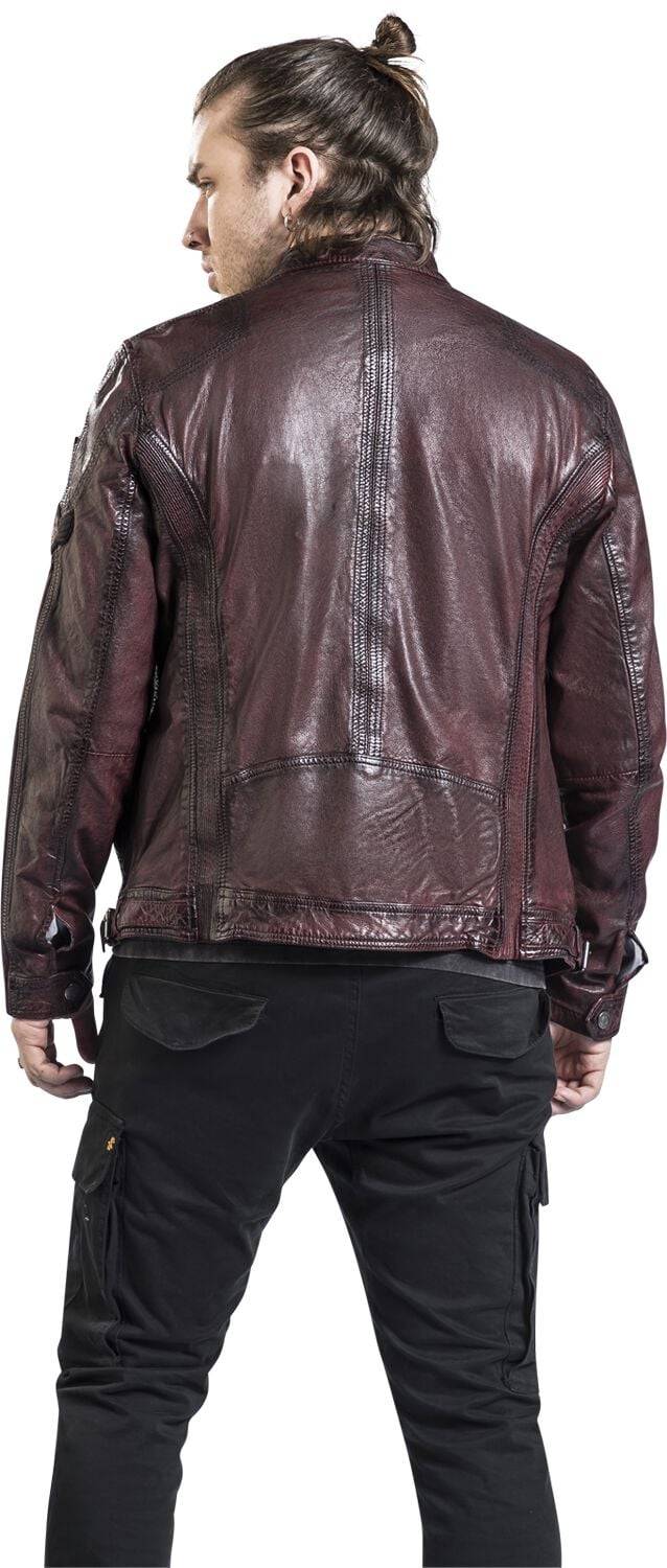 EMP "GMRakva" Lederjacke weinrot von Gipsy Auslauf