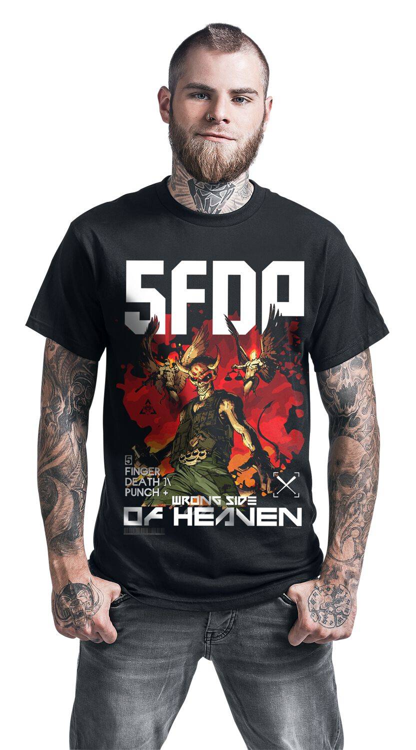EMP "Anniversary Wrong Side Of Heaven" T-Shirt schwarz von Five Finger Death Punch Kauf eins, bekomm eins gratis