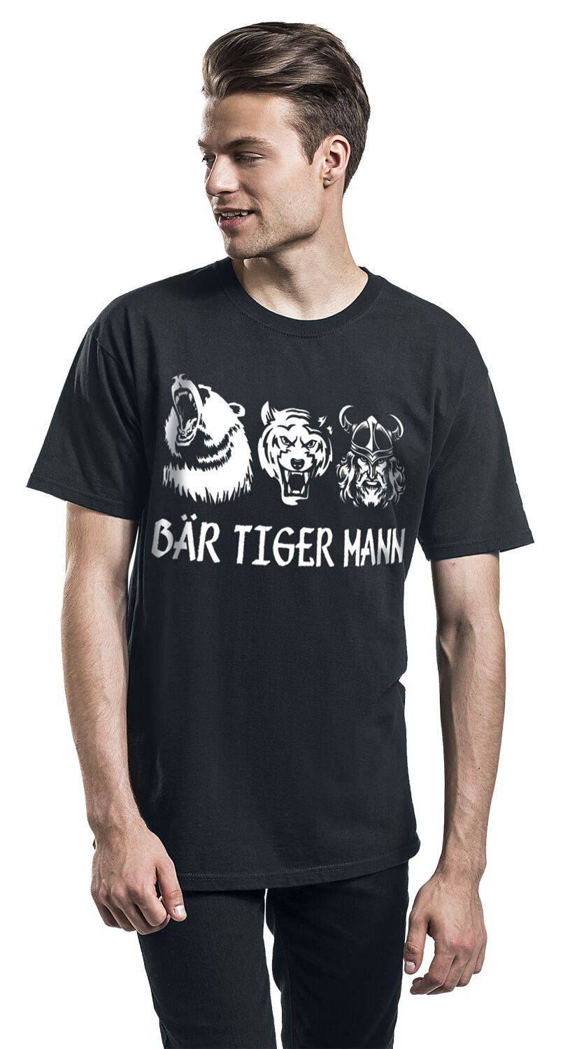 EMP "Bär Tiger Mann" T-Shirt schwarz von Tierisch Tägliche Deals
