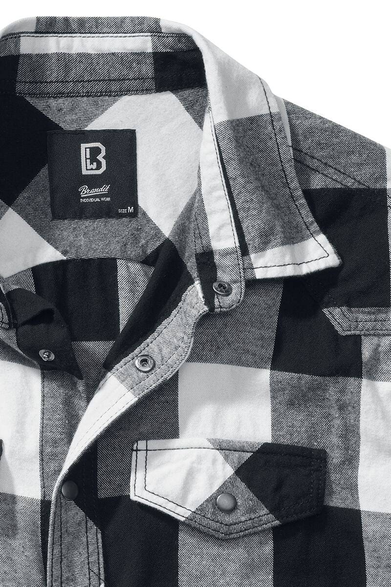 EMP "Sleeveless Checkshirt" Kurzarmhemd schwarz/weiß von Brandit Bis zu 55% Rabatt
