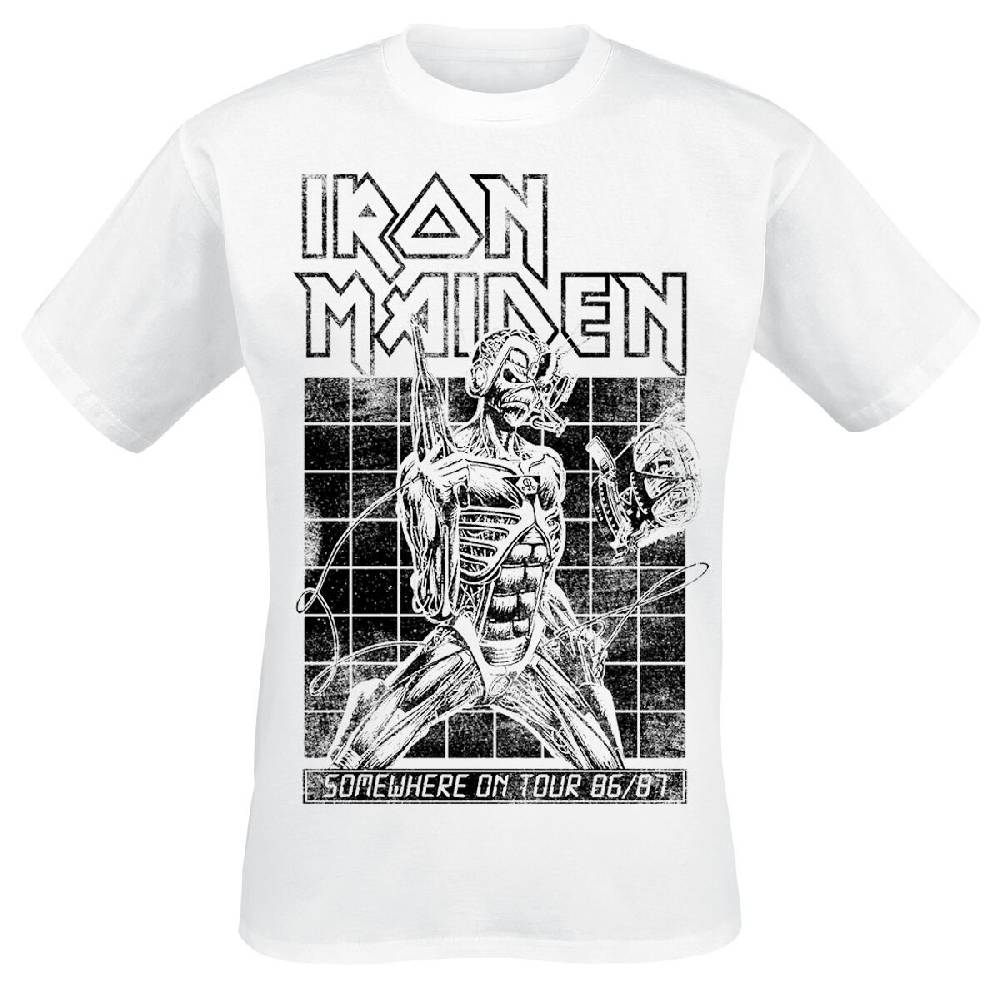 EMP "Sit Tour 86/87" T-Shirt weiß von Iron Maiden