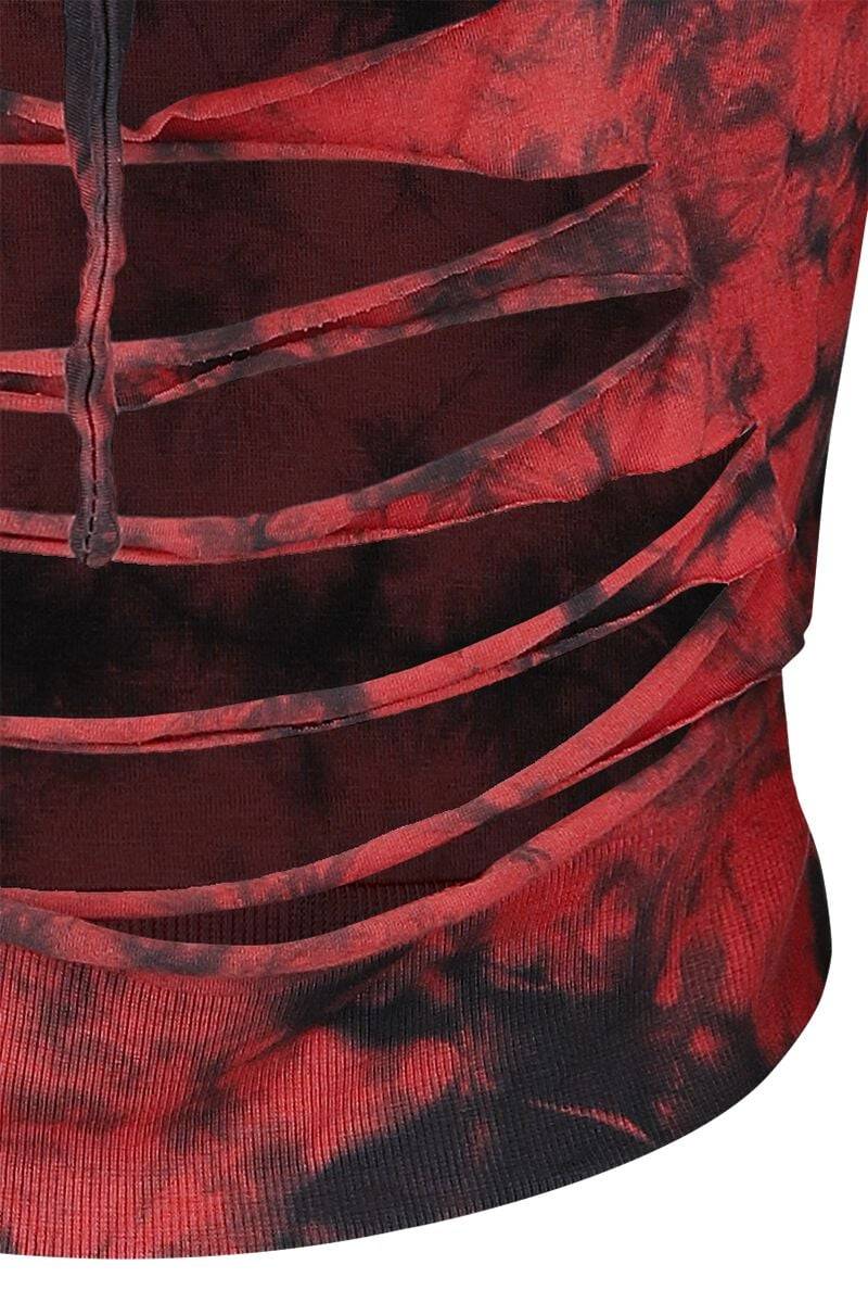 EMP "Morrigan Hood" Kapuzenpullover rot/schwarz von Innocent Speichern exportieren