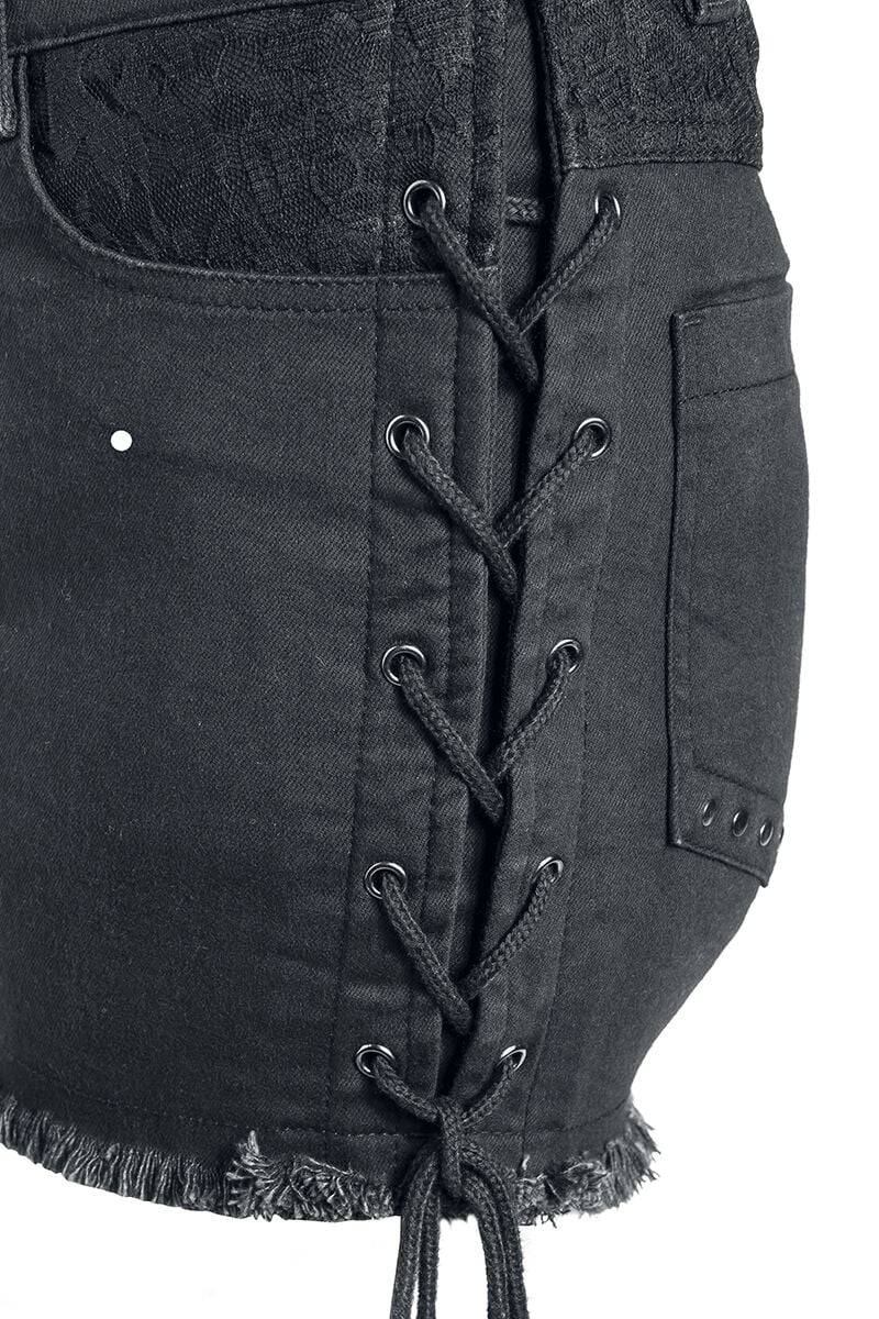 EMP Short schwarz von Gothicana by EMP Großer Ausverkauf