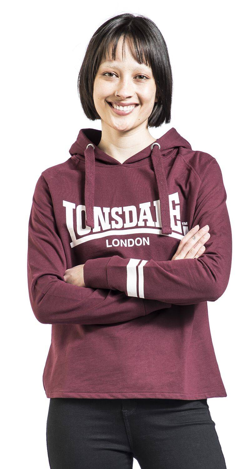 EMP "CALLANISH" Kapuzenpullover dunkelrot von Lonsdale London Black Friday