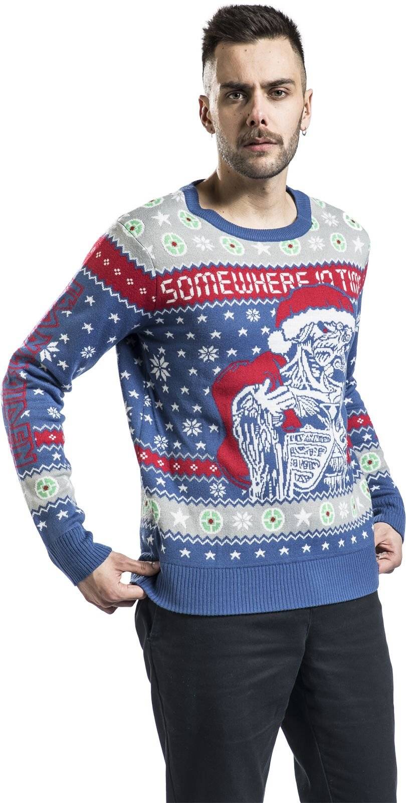 EMP "Holiday Sweater 2024" Weihnachtspullover multicolor von Iron Maiden Sonderangebote