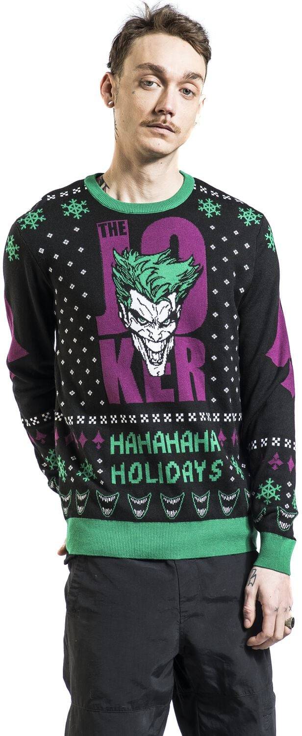 EMP "The Joker - Ha Ha Ha Ha Holidays" Weihnachtspullover multicolor von Batman Outlet