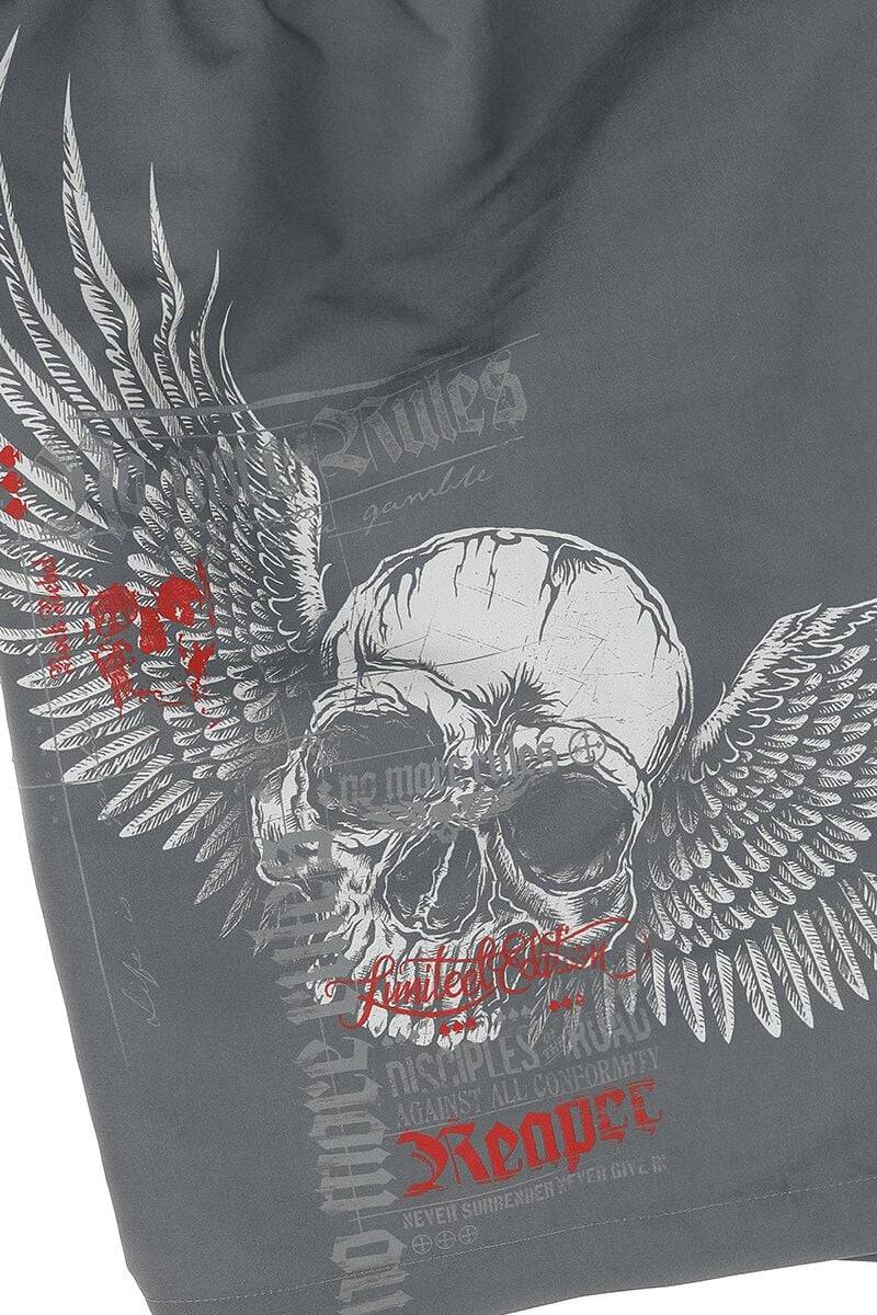 EMP Badeshort grau von Rock Rebel by EMP Fabrikverkauf