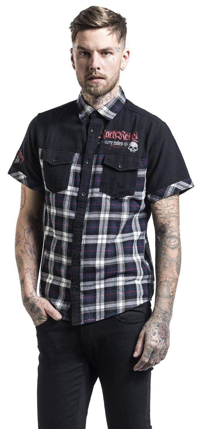 EMP Kurzarmhemd schwarz von Rock Rebel by EMP Blitzverkäufe