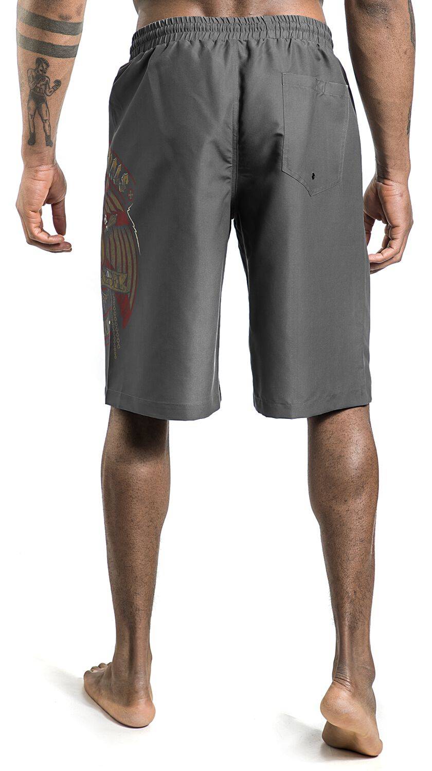 EMP Badeshort grau von Rock Rebel by EMP Preisnachlass