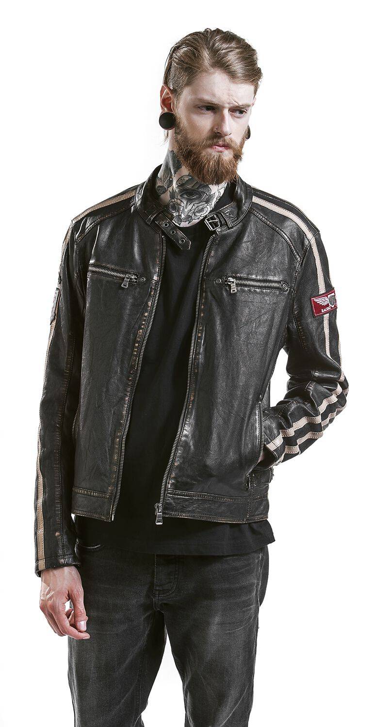EMP "Race" Lederjacke dunkelbraun von Gipsy Weihnachtsangebot
