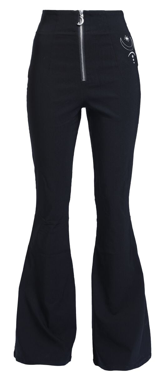 EMP "Eclipse Trousers" Stoffhose schwarz von Hell Bunny
