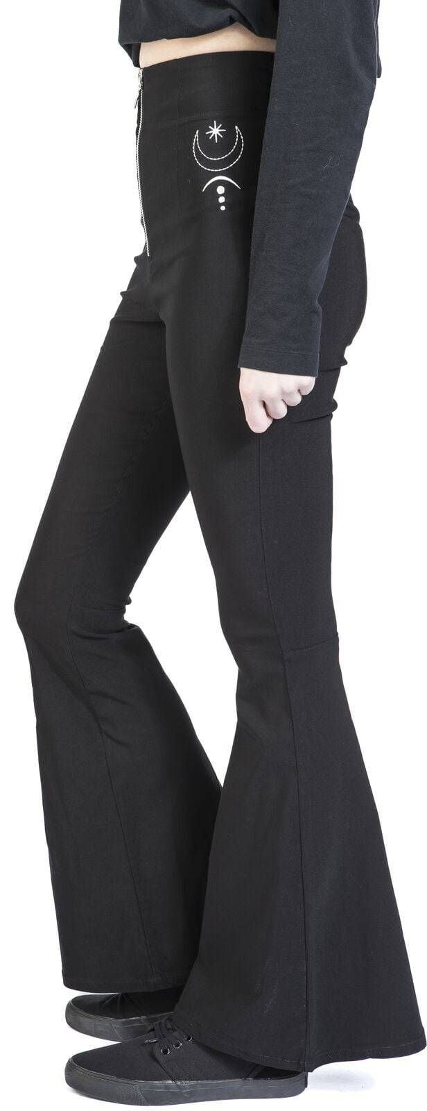 EMP "Eclipse Trousers" Stoffhose schwarz von Hell Bunny Neueste Mode
