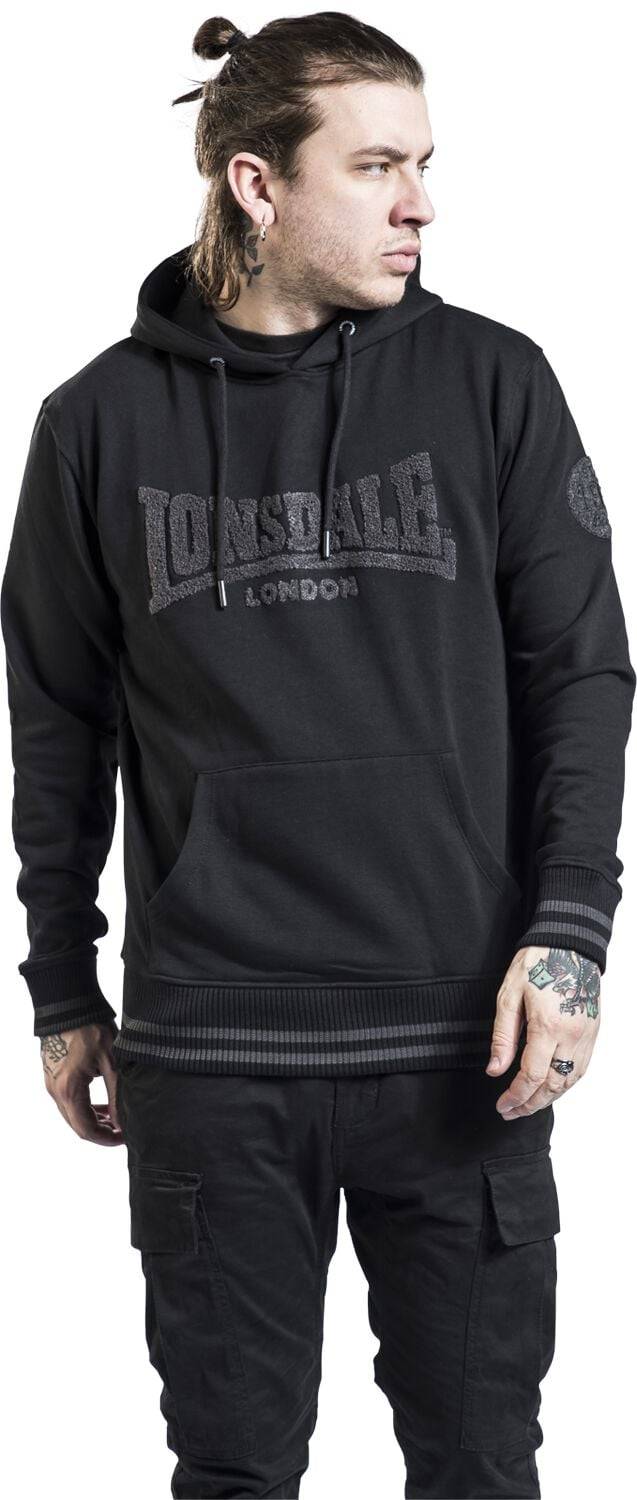 EMP "Kneep" Kapuzenpullover schwarz von Lonsdale London Große Rabatte