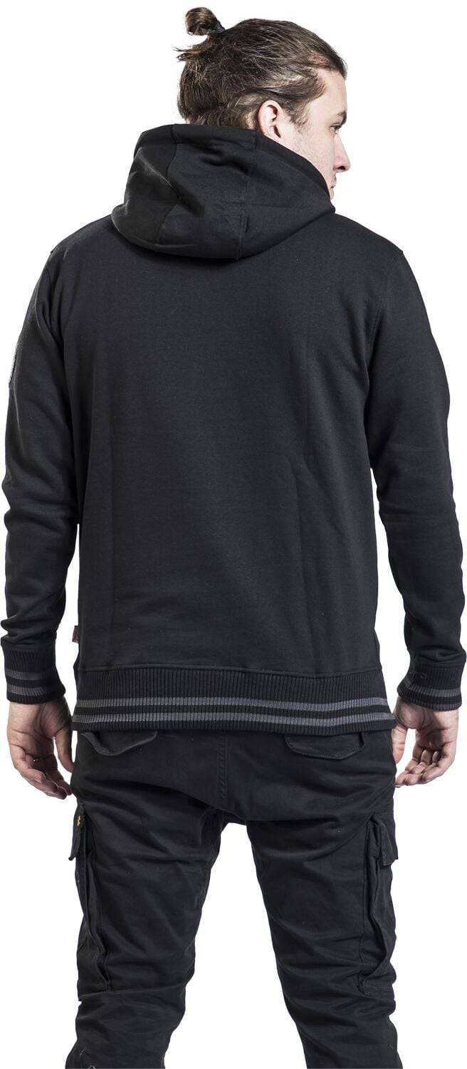 EMP "Kneep" Kapuzenpullover schwarz von Lonsdale London Große Rabatte