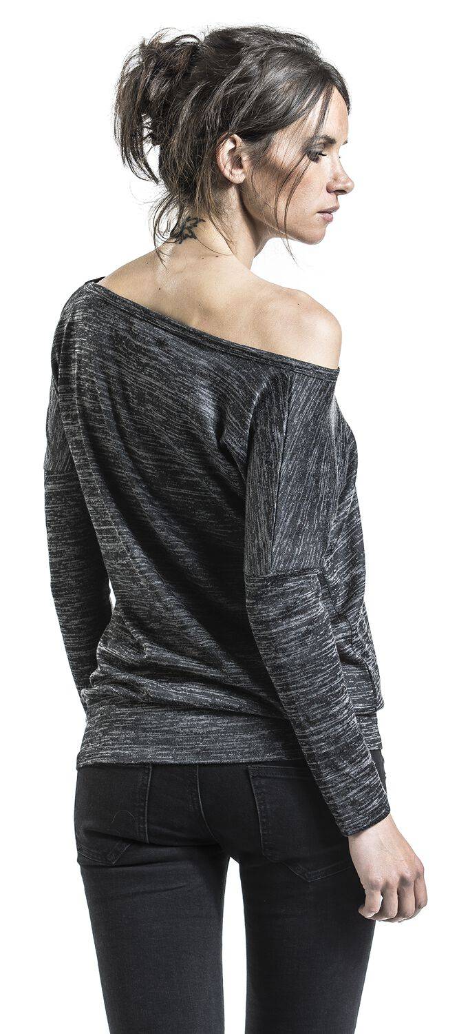 EMP Langarmshirt schwarz/grau von RED by EMP Fabrikladen
