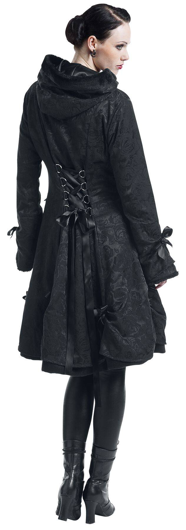 EMP "Alice Rose Coat" Wintermantel schwarz von Poizen Industries Speichern exportieren