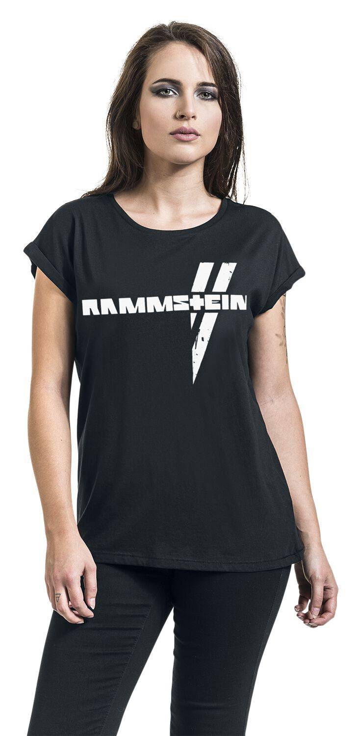 EMP "Weiße Balken" T-Shirt schwarz von Rammstein zollfrei