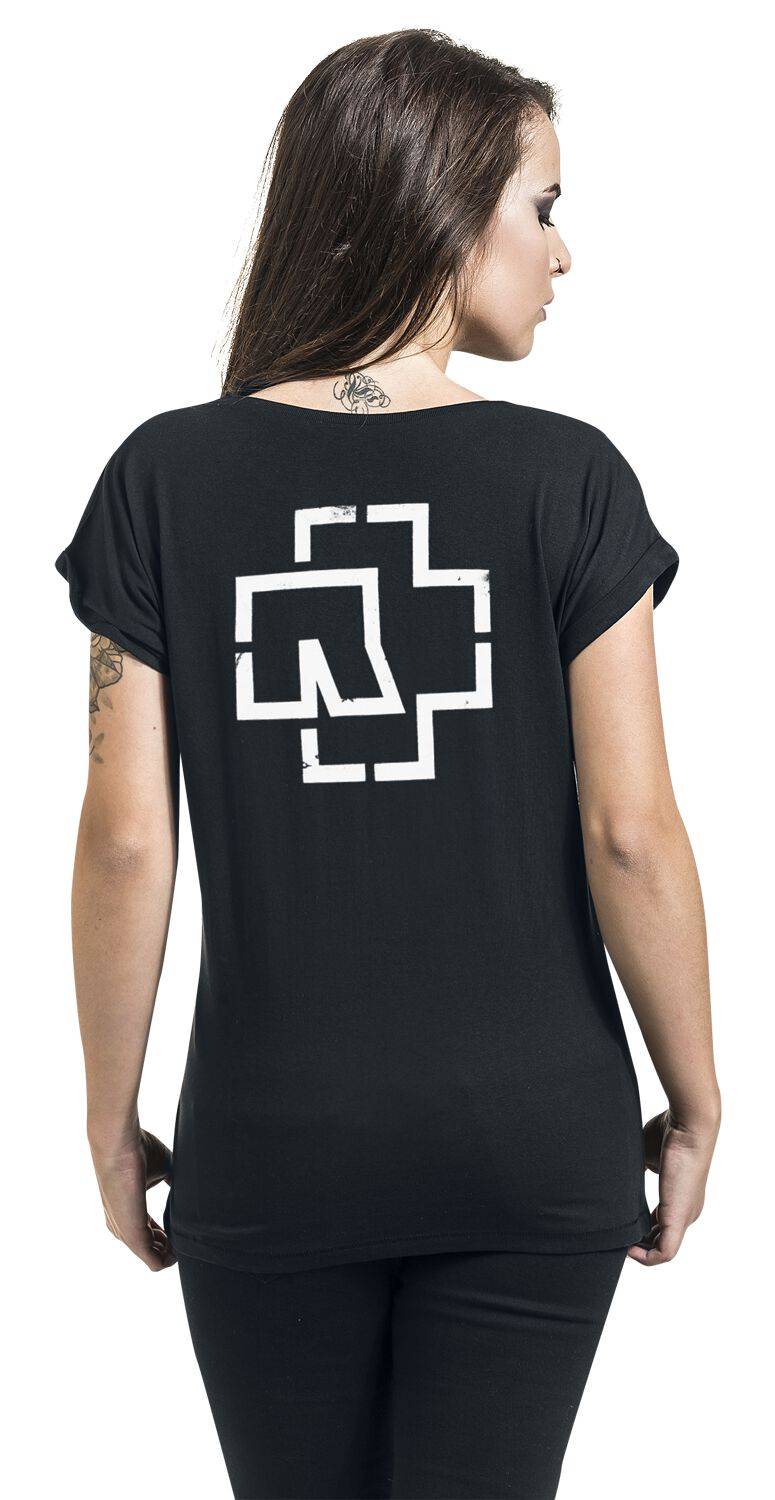 EMP "Weiße Balken" T-Shirt schwarz von Rammstein zollfrei